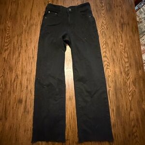 Black Straight-Leg Jeans
